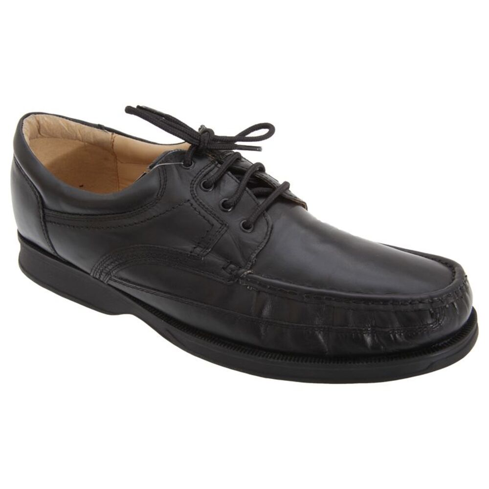 Roamers Mens Canoe Front Apron Tie Softie Lace up Leather Formal work Boat Shoes